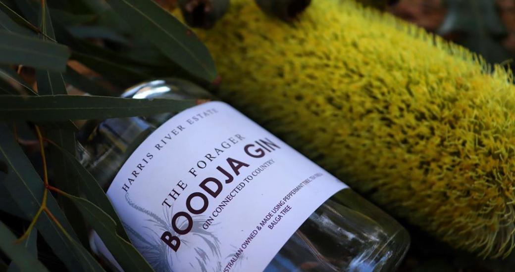 close up of a limited edition Boodja gin bottle 